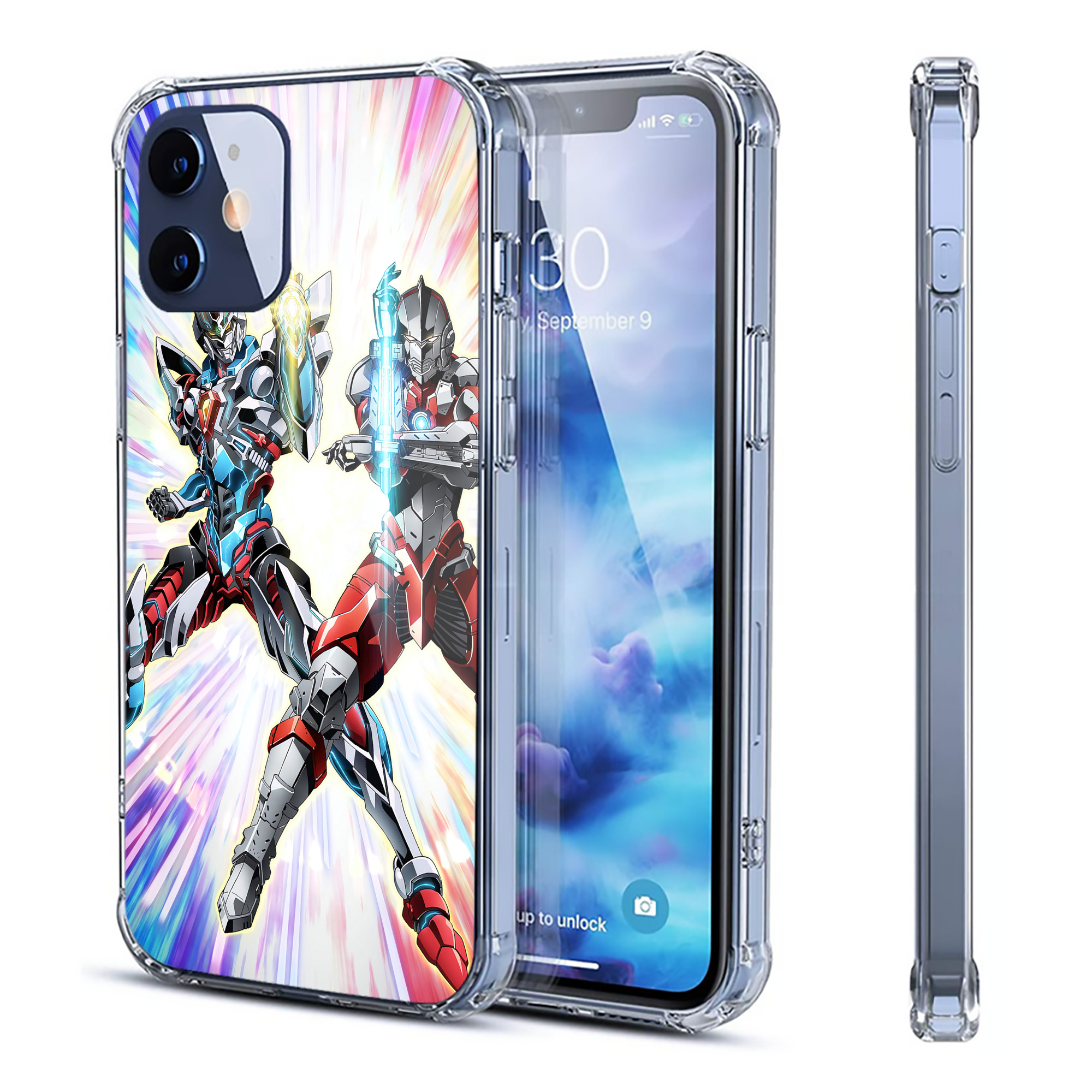 （画像用） ウルトラマン Ultraman 【iPhone 12シリーズ対応】透明スマホケース（クリアソフトケース）